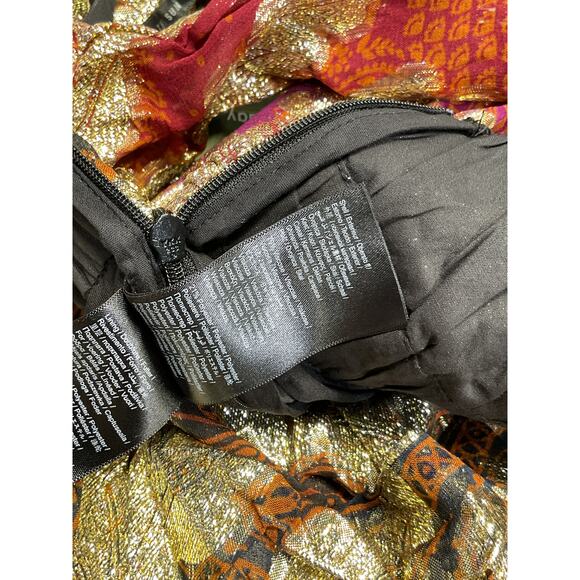 Farm Rio 'Lam�' Gold Jacquard Maxi Dress Size XXS - Picture 5 of 5